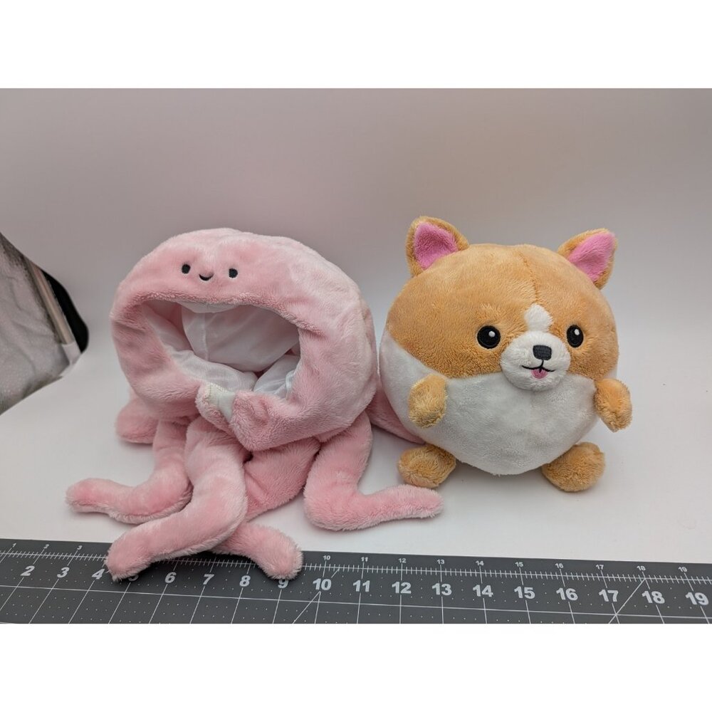 Squishable‎ Undercover Corgi Dog Plush Costume Pink Octopus Stuffed Animal Toy